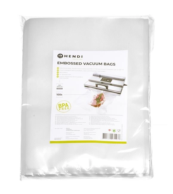 Worki moletowane do gotowania sous vide, 100 szt., 250x350 mm | HENDI, 971437