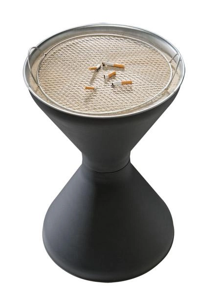 Popielnica stojąca napełniana piaskiem Ø400 mm, czarna | APS, Diabolo