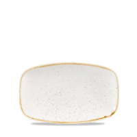 Talerz podłużny szefa kuchni, 200×120 mm | CHURCHILL, Stonecast Barley White