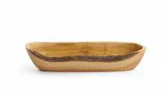 Miska podłużna z drewna oliwnego, 400x90x80 mm | HENDI, 505359