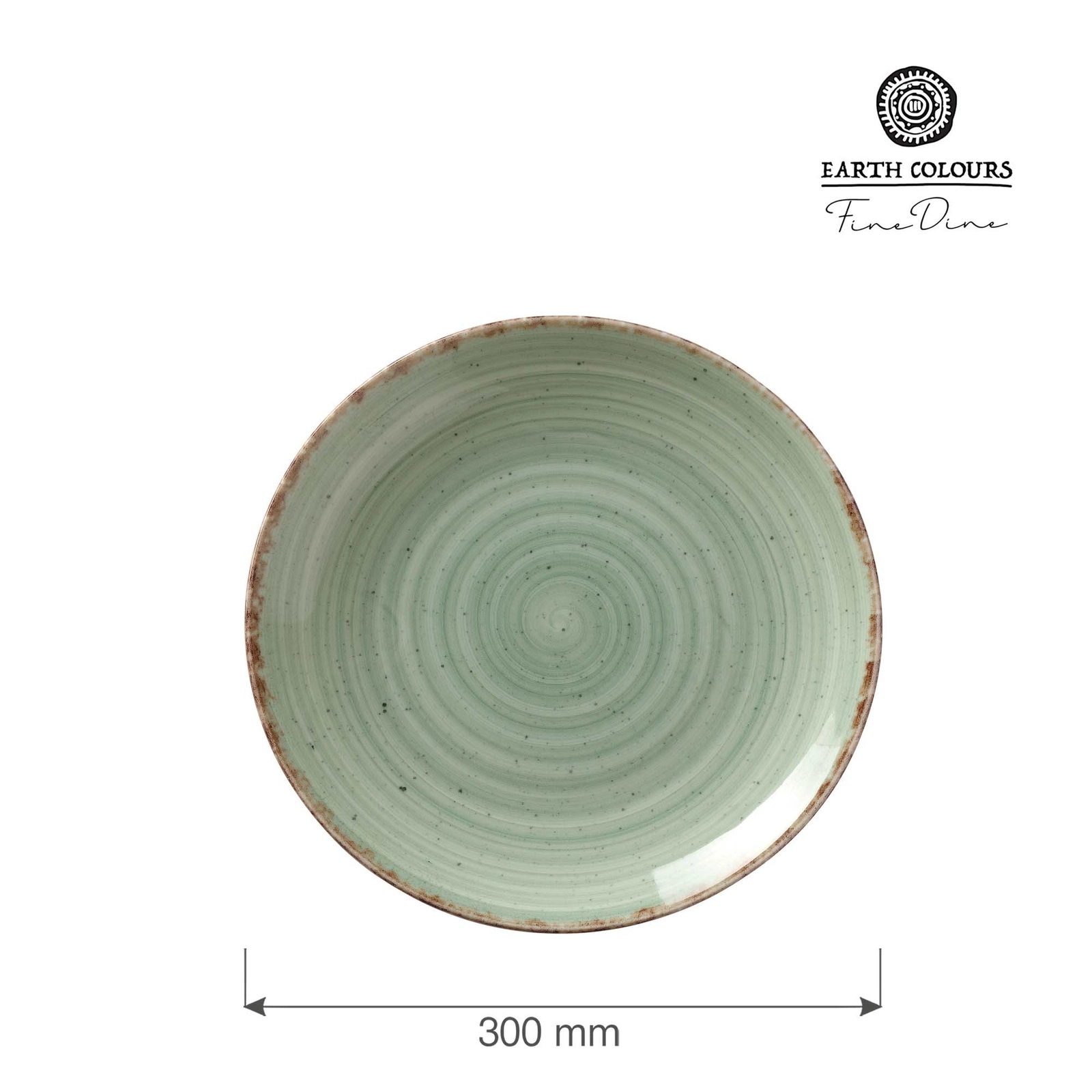 Talerz płytki, Ø300 mm, zielony | FINE DINE, Nefryt