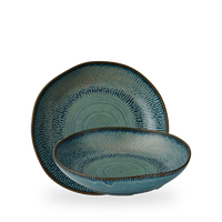 Miska głęboka naturalna, Ø250 mm | CHURCHILL, Cascade Sapphire Blue