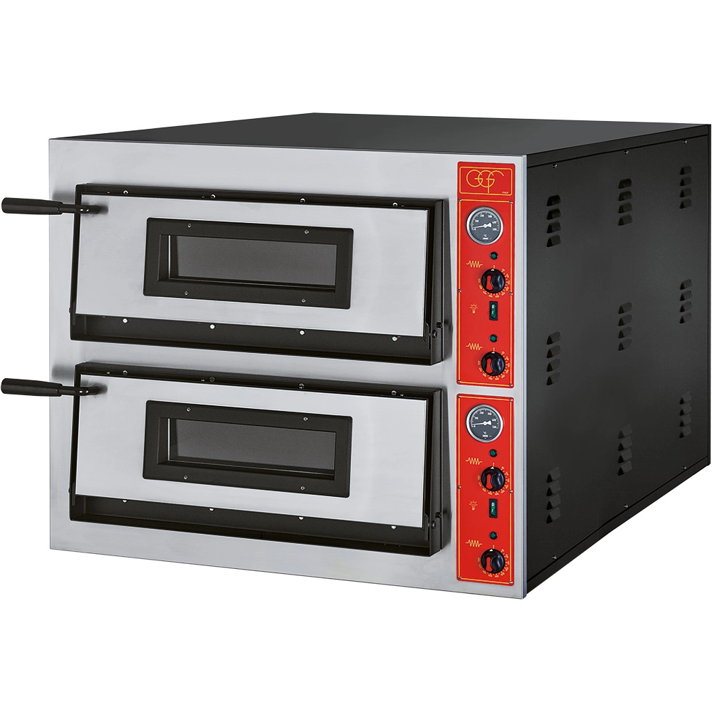 Piec do pizzy, 2×6×Ø30 cm, 14.4 kW, 400 V, 900×1020×750 mm | GGF, E-Line