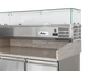 Stół chłodniczy do pizzy 3-drzwiowy z nadstawą i blatem granitowym, 254 l, 230V, 0,4 kW, 1400x700x1491 mm | ARKTIC, 232033