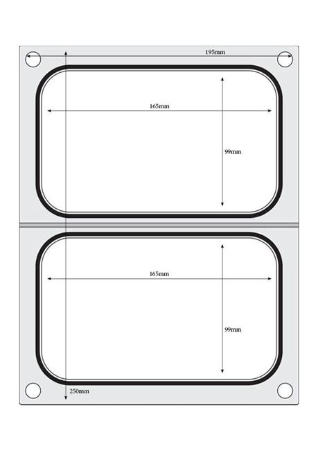 Matryca do zgrzewarki, 2x 178x113 mm | HENDI, 805589