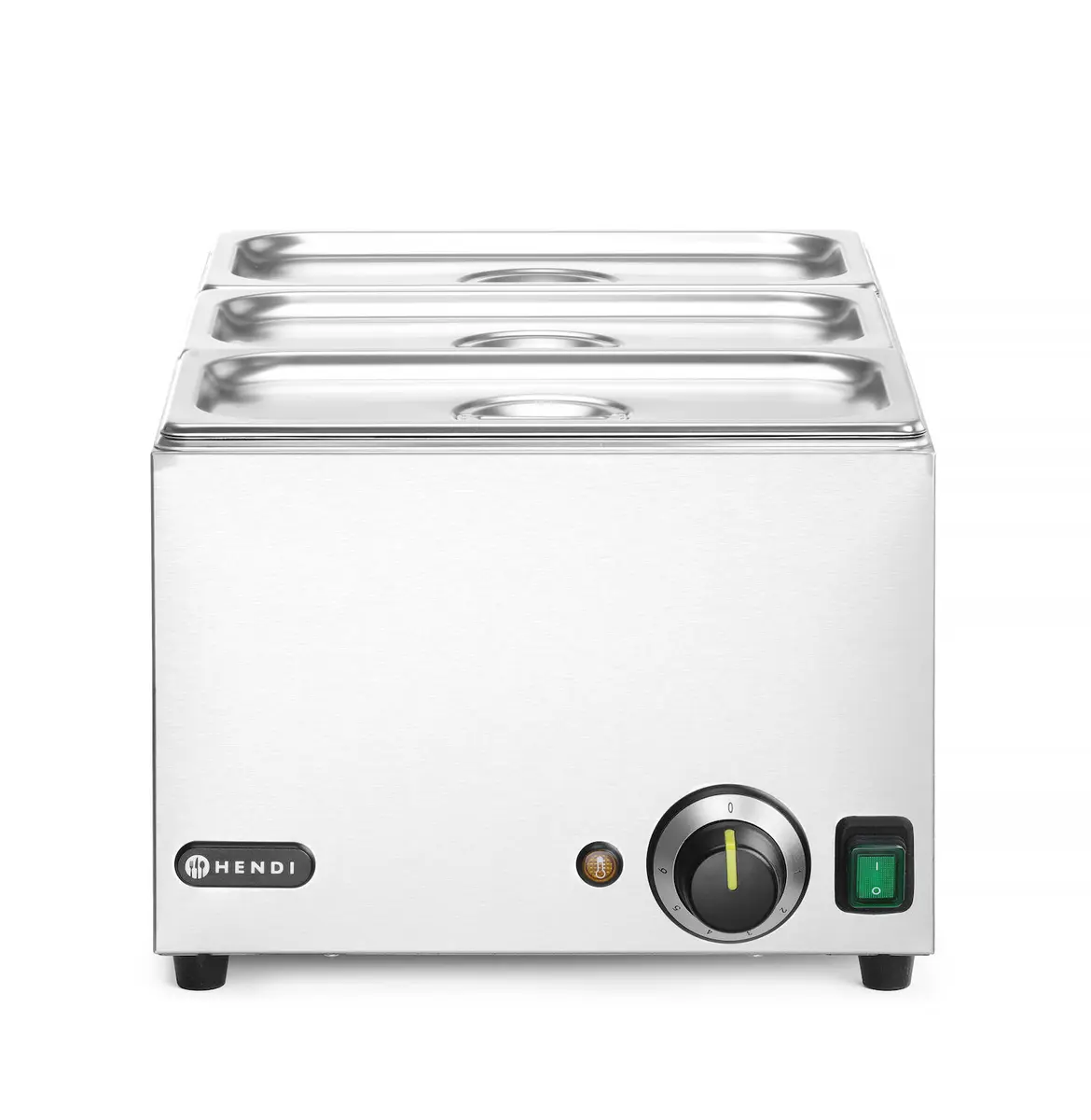 Zestaw: bemar + 3×GN 1/3 z pokrywką, 1 kW, 590×332×242 mm | HENDI, 238967