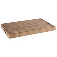 Deska do serwowania 580x375x45 mm, z drewna dębowego, brązowa | APS, 806