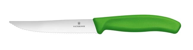 Nóż do steków i pizzy 232 mm, zielony | VICTORINOX, 6.7936.12L4