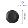 Talerz płytki, Ø200 mm, czarny | PORLAND, Seasons Coal