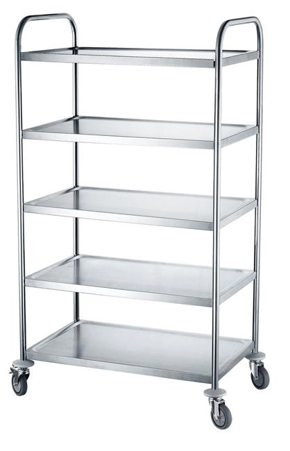 Wózek kelnerski 5-półkowy ze stali nierdzewnej, 905x585x1545 mm | HENDI, Profi Line