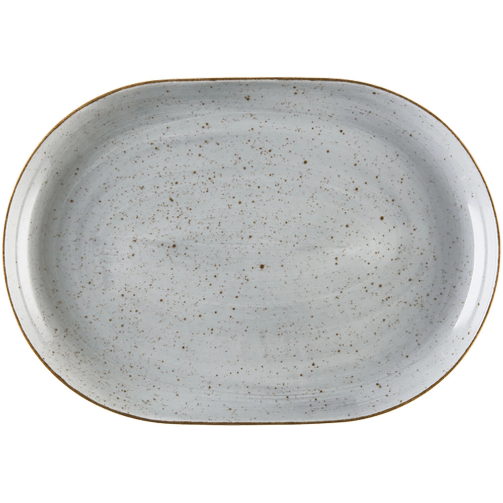 Półmisek owalny z porcelany 280 mm, kolor siwy | LUBIANA, Boss