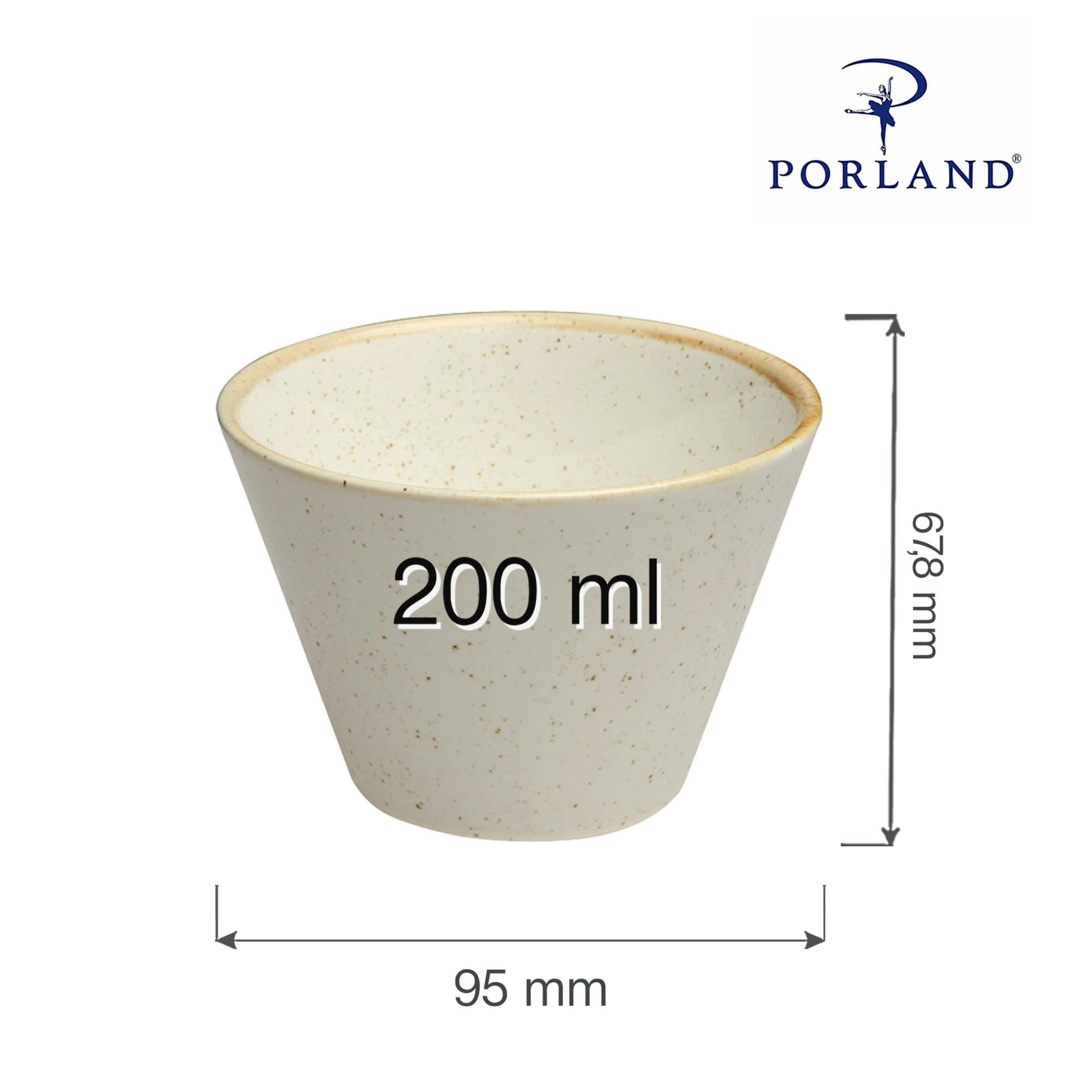 Miska stożkowa, 200 ml | PORLAND, Seasons Sand