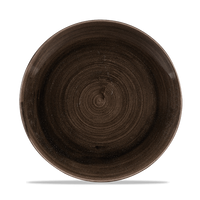 Talerz płytki coupe, Ø260 mm | CHURCHILL, Stonecast Patina Iron Black