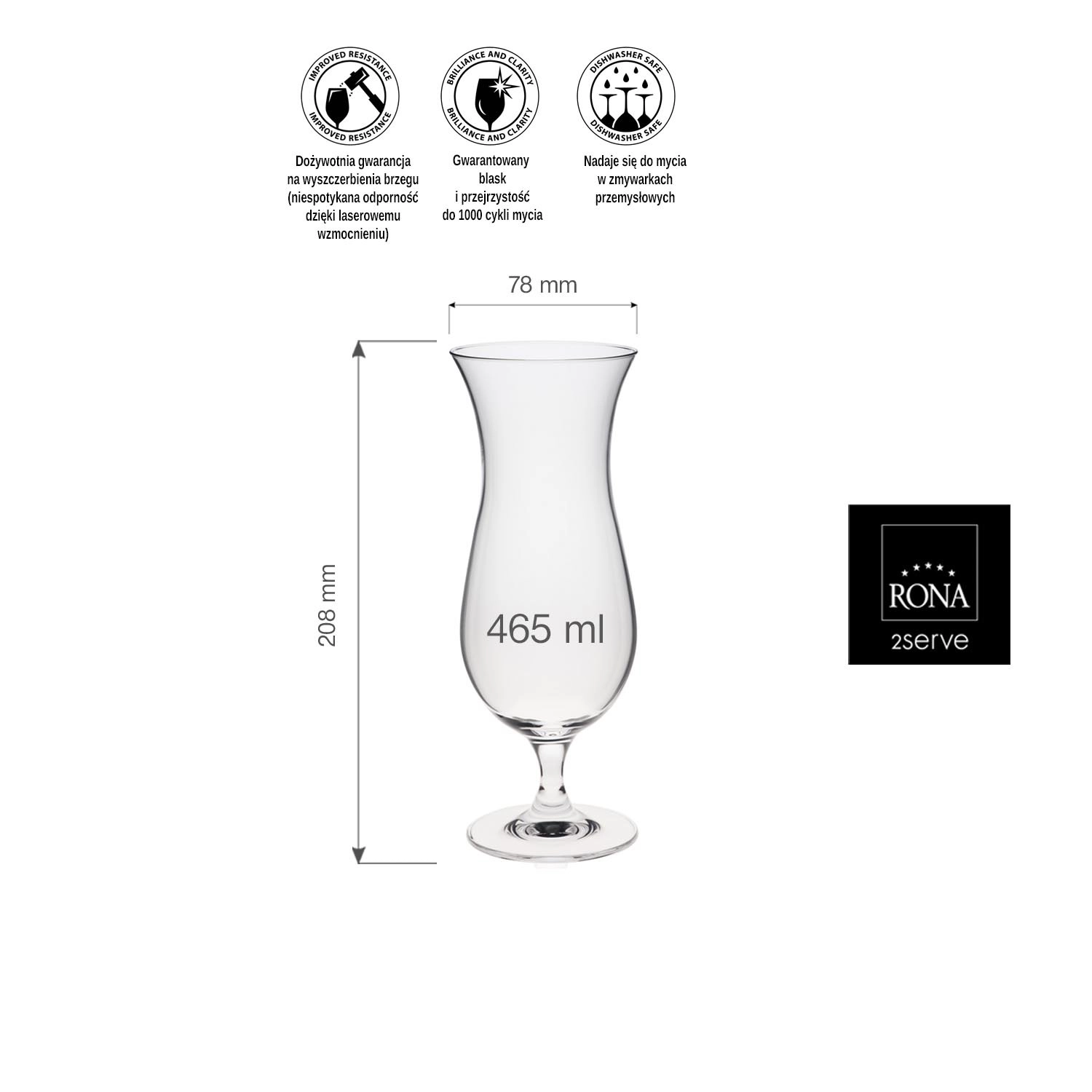Kieliszek typu Hurricane, 465 ml | RONA, Edition/Invitation