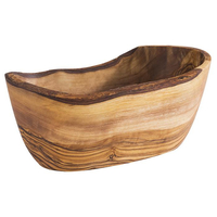 Miska 0,3 l, 160x90x70 mm, z drewna oliwnego, brązowa | APS, 908