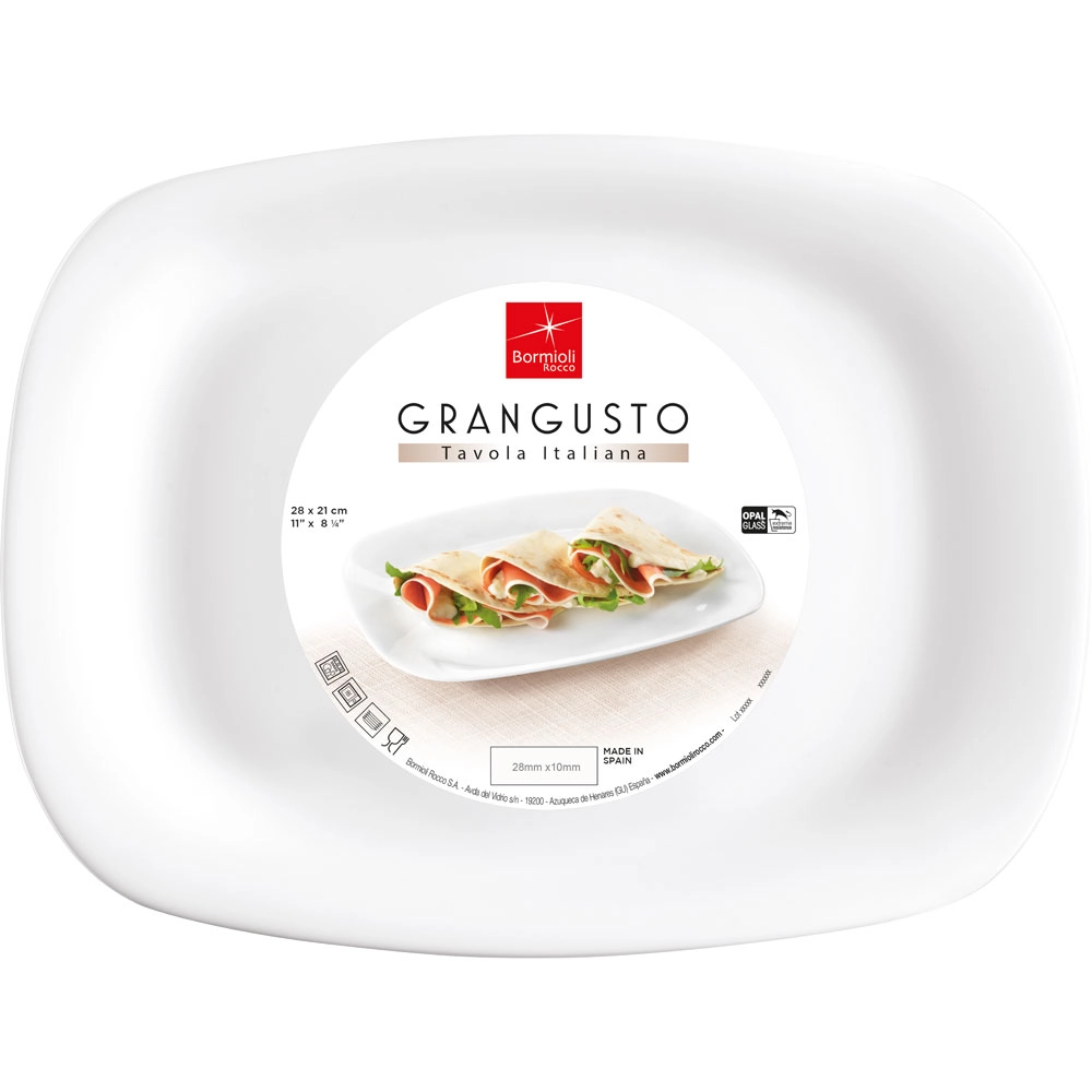 Talerz płytki prostokątny 280x210 mm | BORMIOLI ROCCO, Grangusto