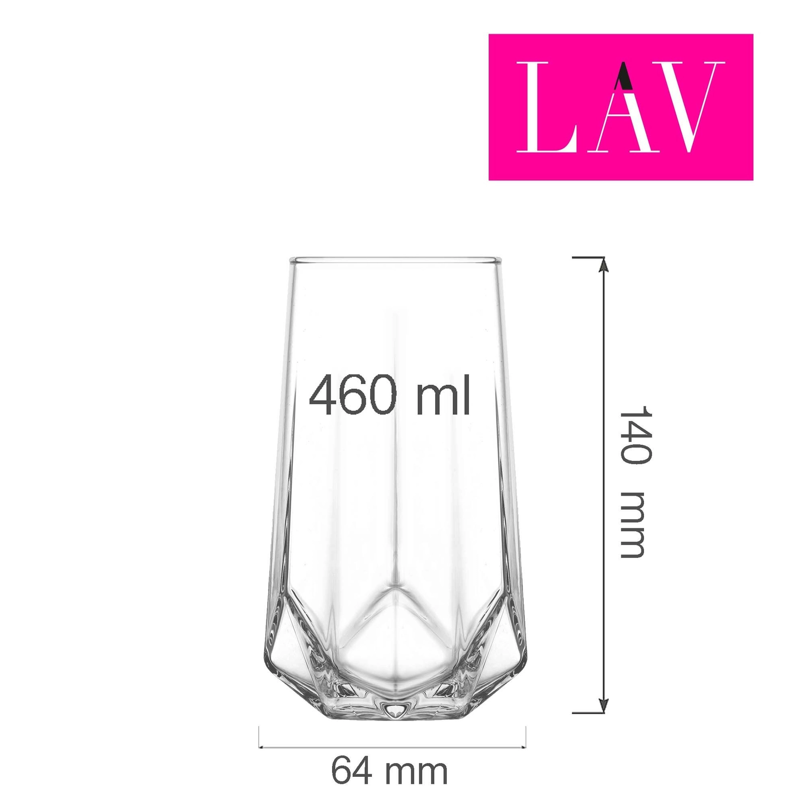 Szklanka wysoka long drink, 460 ml | LAV, Valeria