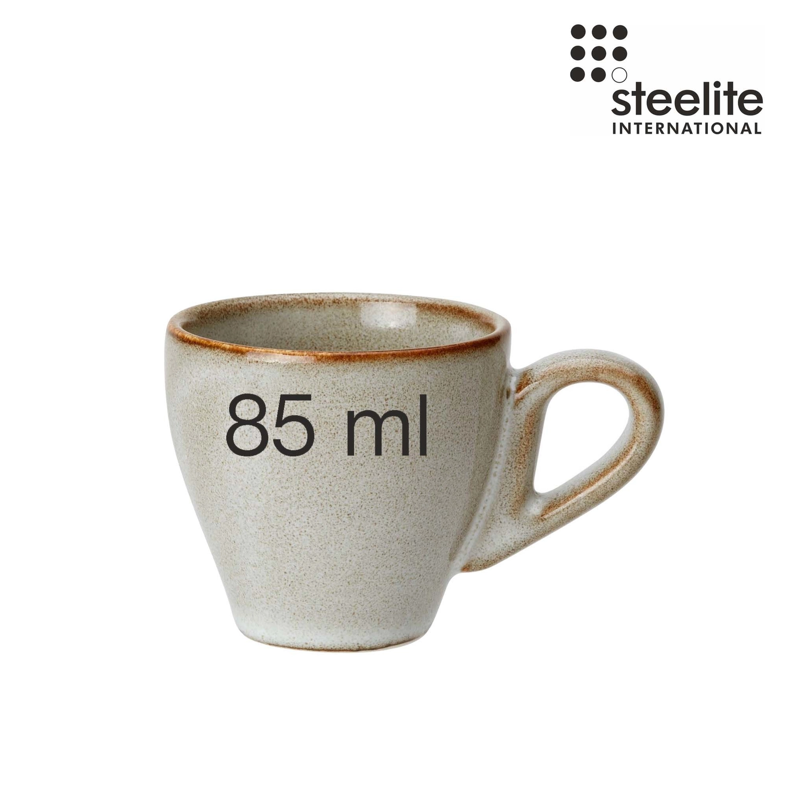 Filiżanka do espresso, 85 ml, szara | STEELITE, Potter’s Collection Pier