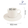 Filiżanka sztaplowana, 80 ml | PORLAND, Line