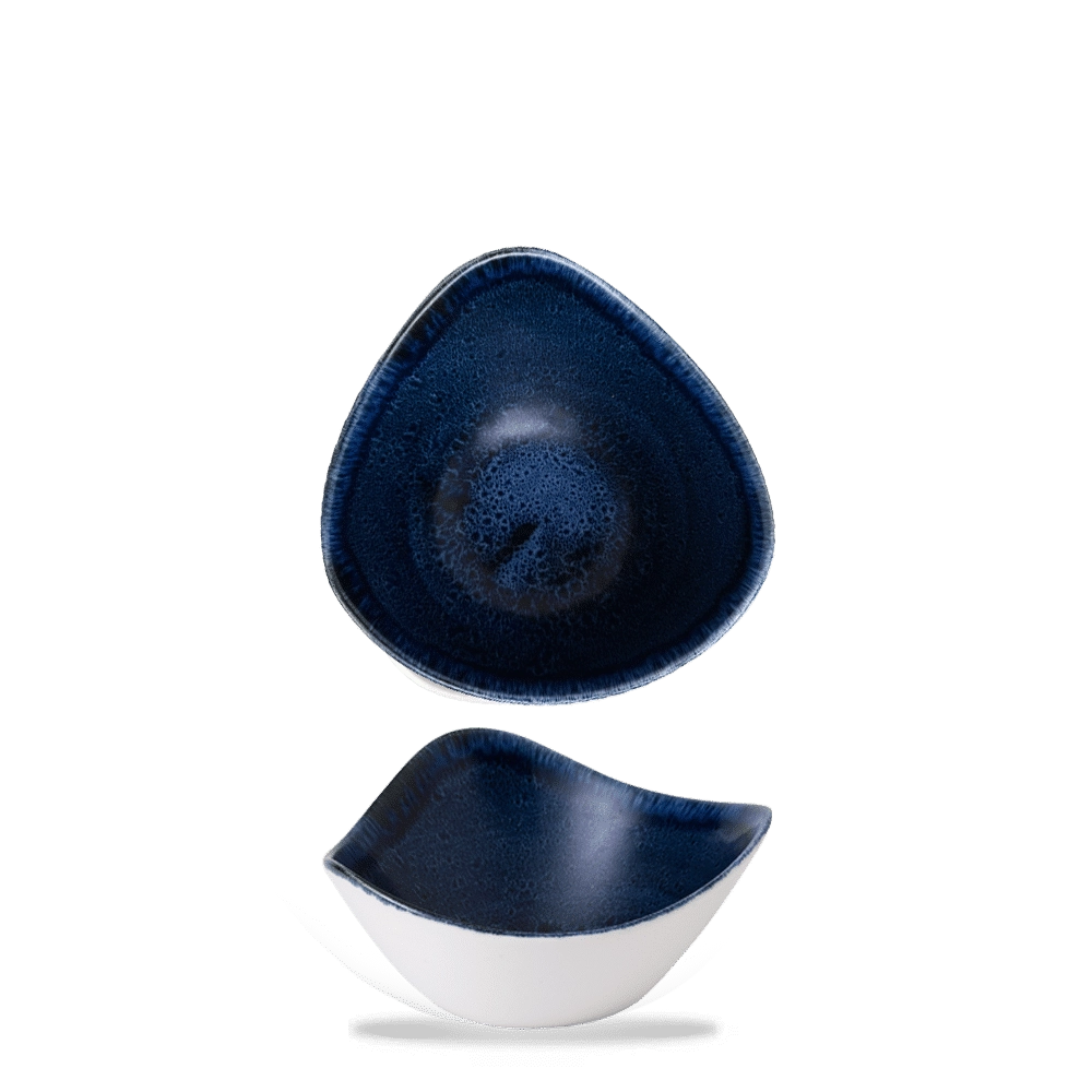 Miska trójkątna, Ø153 mm | CHURCHILL, Stonecast Plume Ultramarine