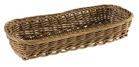 Koszyk na sztućce z polipropylenu 270×100×45 mm, brązowy | APS, Economic