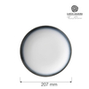 Talerz płytki, Ø207 mm, szary | FINE DINE, Silk
