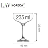 Kieliszek coupe do szampana i koktajli, 235 ml | LAV, Sofia