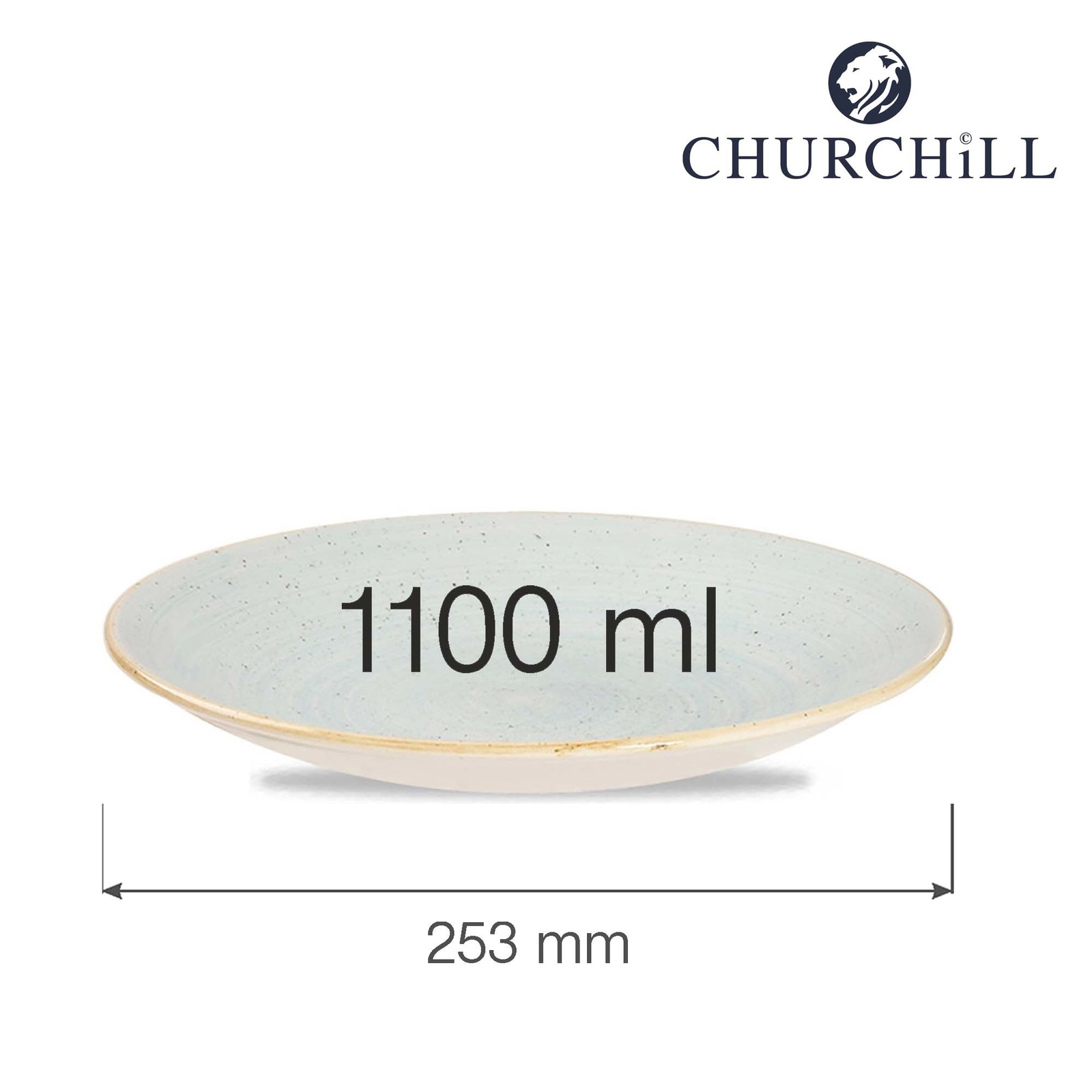 Miska o organicznym kształcie, 1100 ml | CHURCHILL, Stonecast Duck Egg Blue
