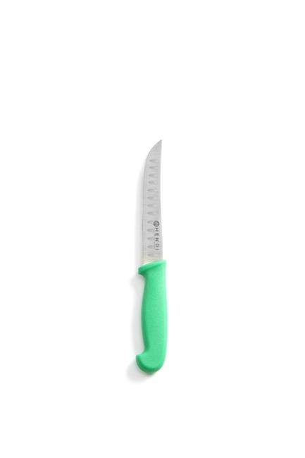 Nóż uniwersalny HACCP ze szlifem kulowym, 130 mm, zielony | HENDI, 842317