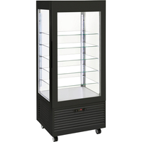 Witryna chłodnicza cukiernicza, LED, czarna, 480 l, 0.43 kW, 230 V, 800×645×1850 mm | ROLLER GRILL, 777480