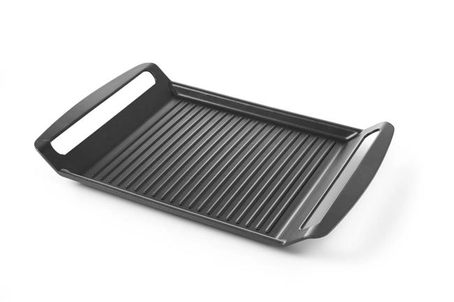 Taca ryflowana do kuchenek indukcyjnych, 390x260x35 mm | HENDI, 629130