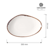 Talerz o organicznym kształcie, 350×210 mm, pomarańczowy | FINE DINE, Vanilla