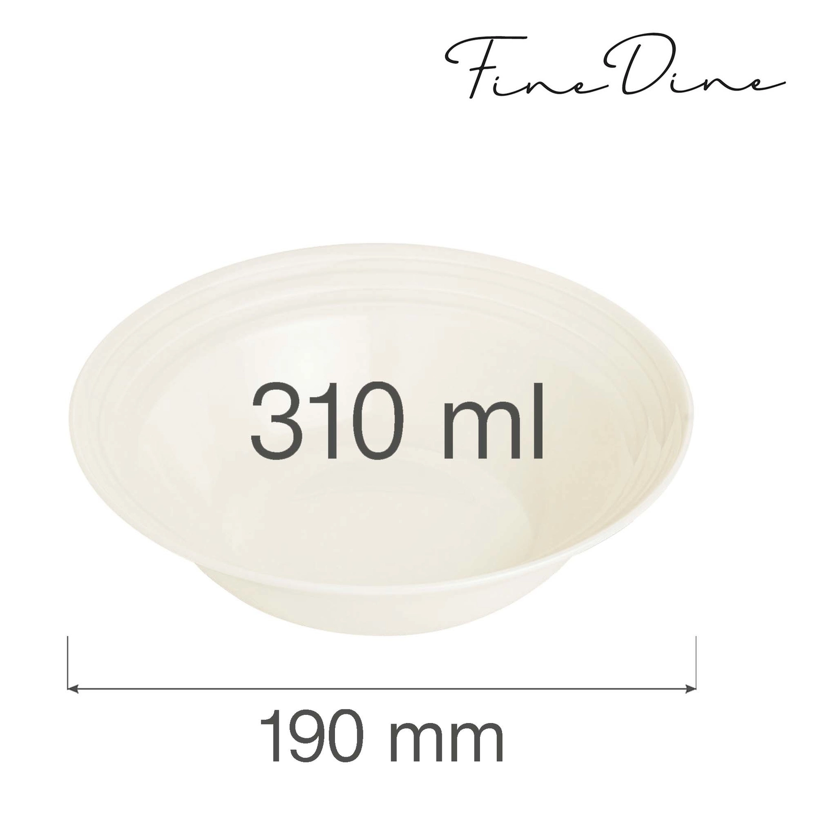 Miska, 310 ml, Ø140 mm | FINE DINE, Crema