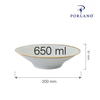 Talerz głęboki, Ø200 mm, 650 ml | PORLAND, Seasons Ashen