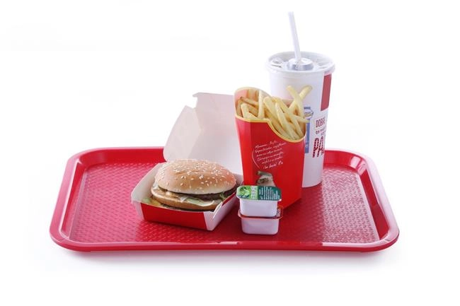 Taca Fast Food 305x415 mm z polipropylenu, czerwona | HENDI, 878910
