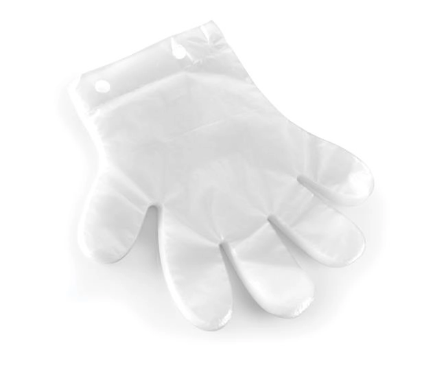 Rękawiczki foliowe na zawieszce, uniwersalne, zestaw 100 szt., transparentne | SANIFINE, 571033