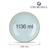Miska coupe, 1136 ml | CHURCHILL, Stonecast Duck Egg Blue