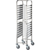Wózek transportowy ze stali nierdzewnej, 14x GN 1/1, 380x550x1735 mm | STALGAST, 662111