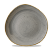 Talerz płytki o organicznym kształcie, Ø286 mm | CHURCHILL, Stonecast Peppercorn Grey
