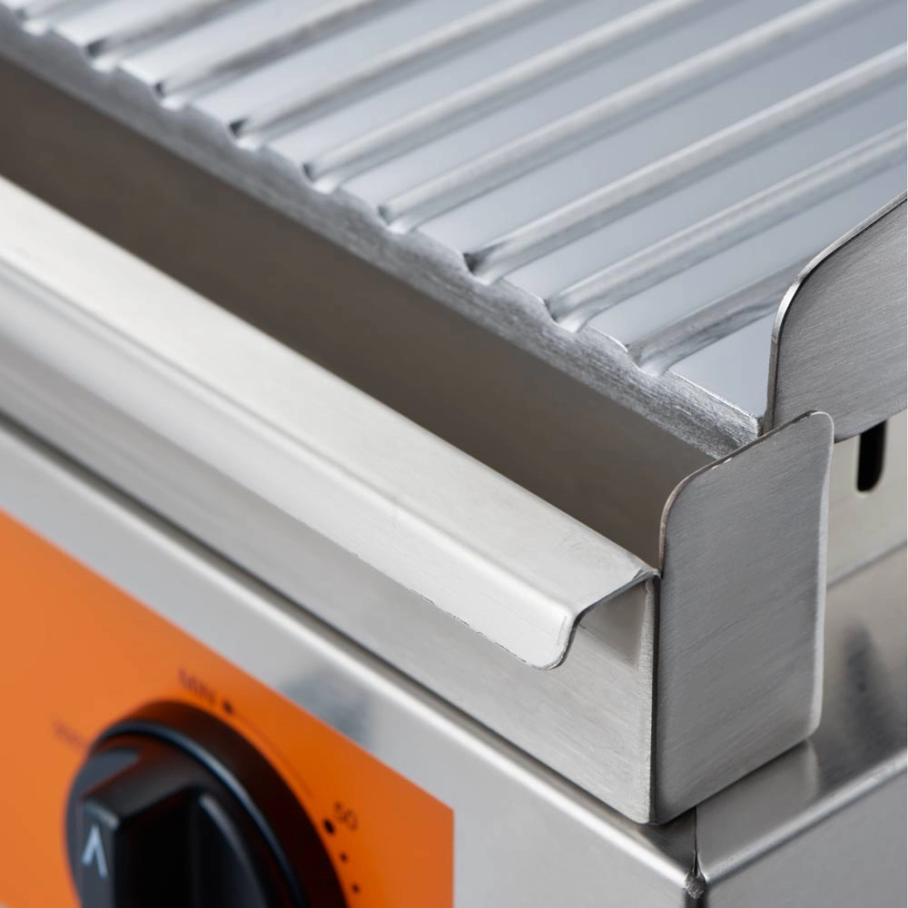 Płyta grillowa 2/3 gładka, 1/3 ryflowana, 3.5 kW, 230 V, 720x460x240 mm | CATERINA, 745104