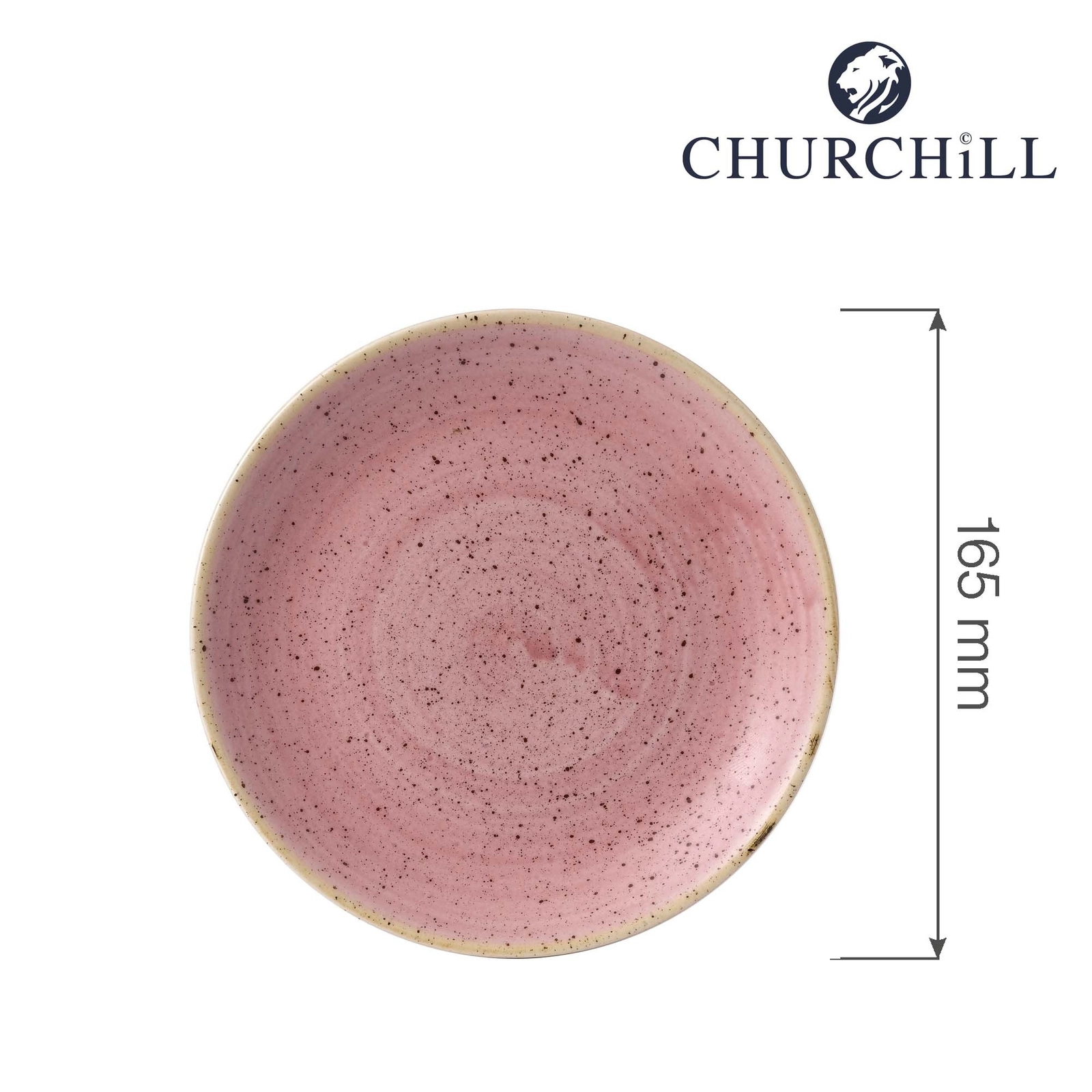 Talerz płytki, Ø165 mm | CHURCHILL, Stonecast Petal Pink