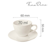 Filiżanka ze spodkiem do espresso, 70 ml | FINE DINE, Crema