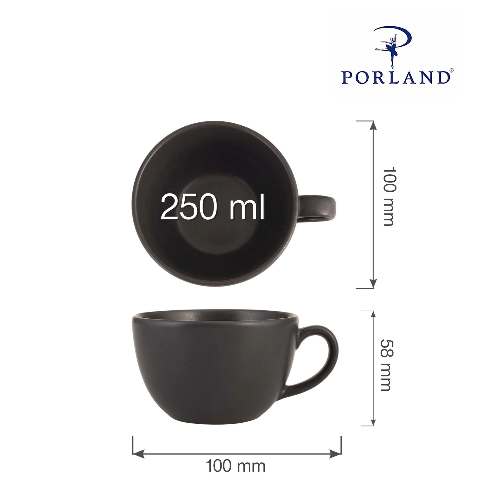 Filiżanka, 250 ml | PORLAND, Seasons Coal