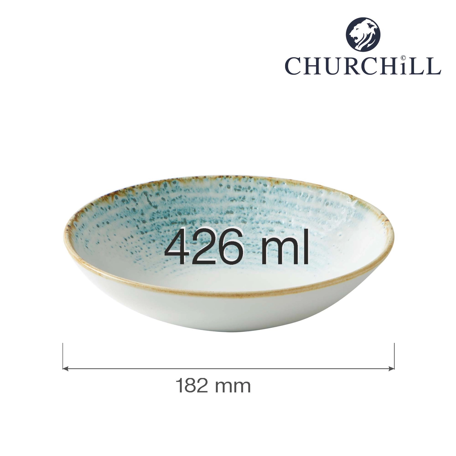Miska coupe Homespun Accents Aquamarine, Ø182 mm | CHURCHILL, HOMESPUN ACCENTS AQUAMARINE