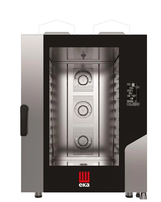 Piec konwekcyjno-parowy 10×600×400 mm, gazowy, 18 kW, 850×1035×1231 mm | TECNOEKA, Millennial Black Mask