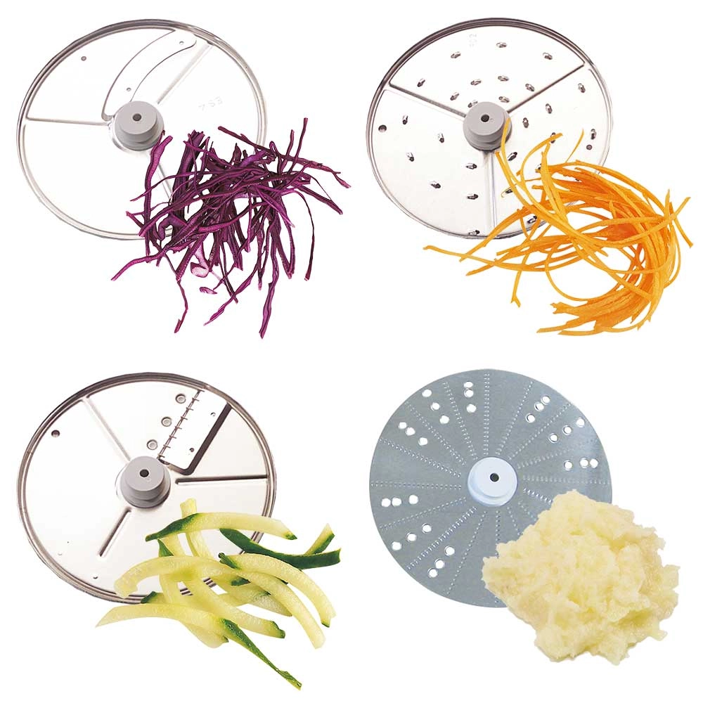 Zestaw tarcz tnących Ø 175 mm: plastry 2 mm, wiórki 1.5 mm, słupki 2x6 mm, tarte ziemniaki | ROBOT COUPE, 714073