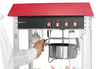 Urządzenie do popcornu, czerwone, 230 V, 1,5 kW, 574x420x778 mm | HENDI, 282748