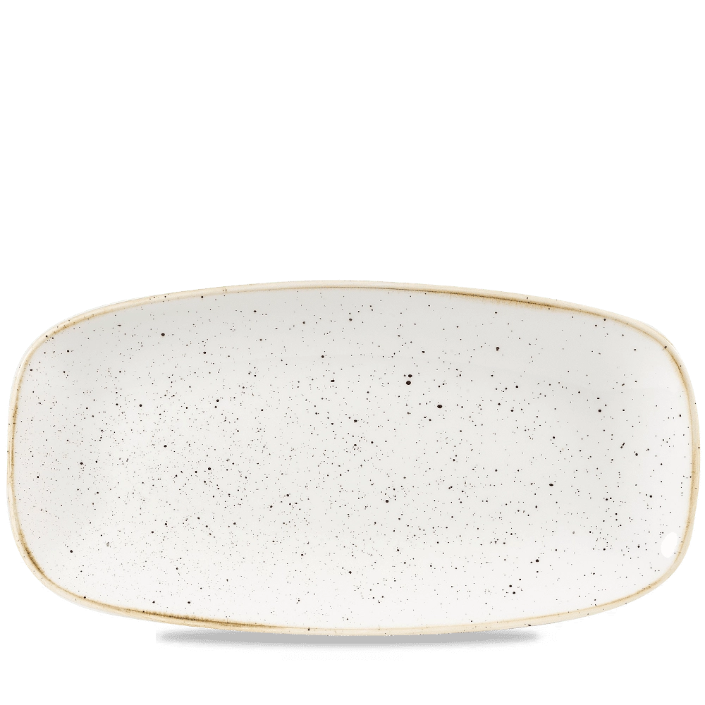 Talerz prostokątny, 298×153 mm | CHURCHILL, Stonecast Barley White