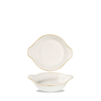 Naczynie okrągłe z uszami, małe, 150×180 mm, 300 ml | CHURCHILL, Stonecast Barley White