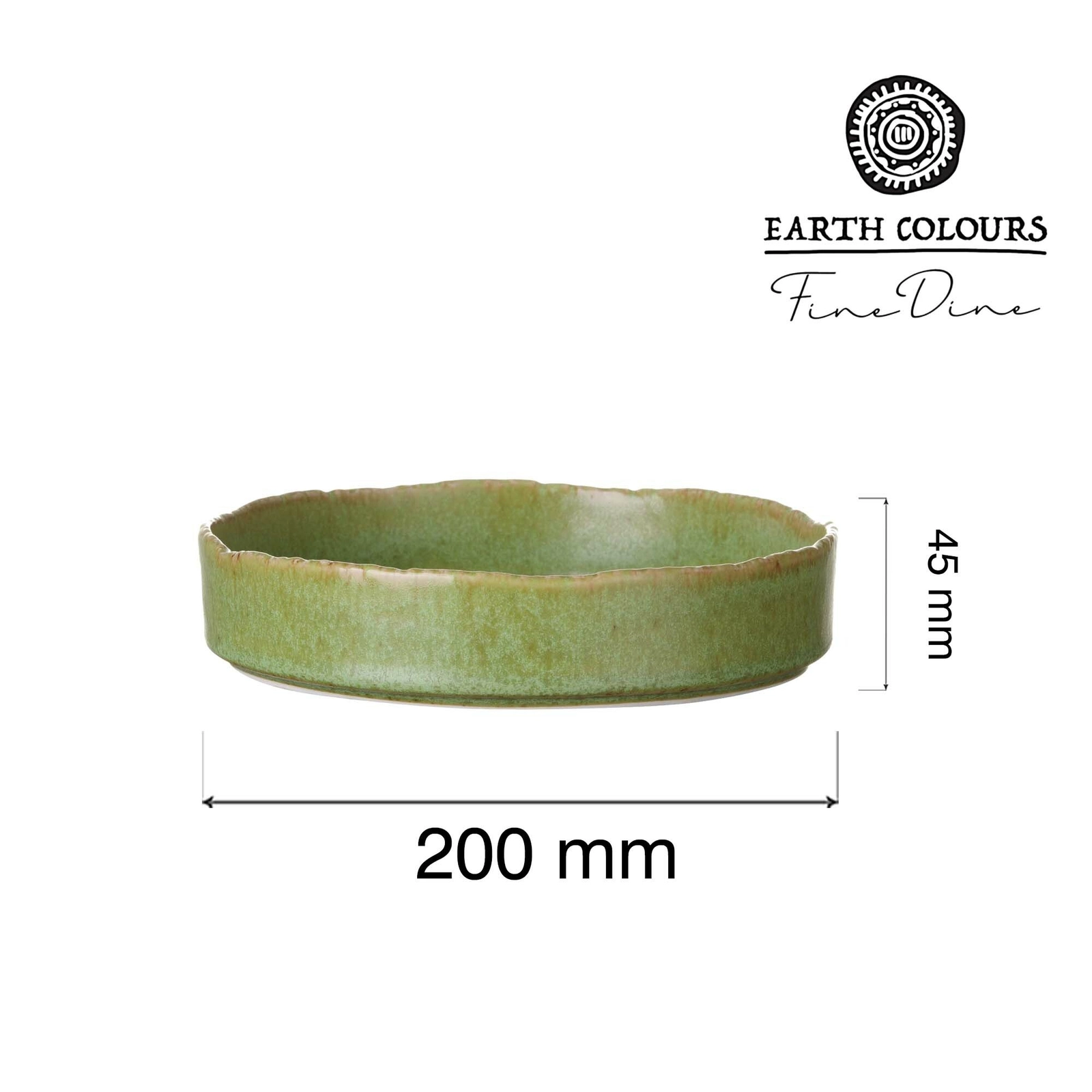 Talerz z wysokim rantem, Ø200 mm, zielony | FINE DINE, Edenic